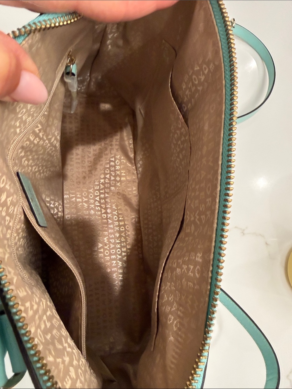 kate spade robins egg blue/green Dome Crossbody - Picture 6 of 10